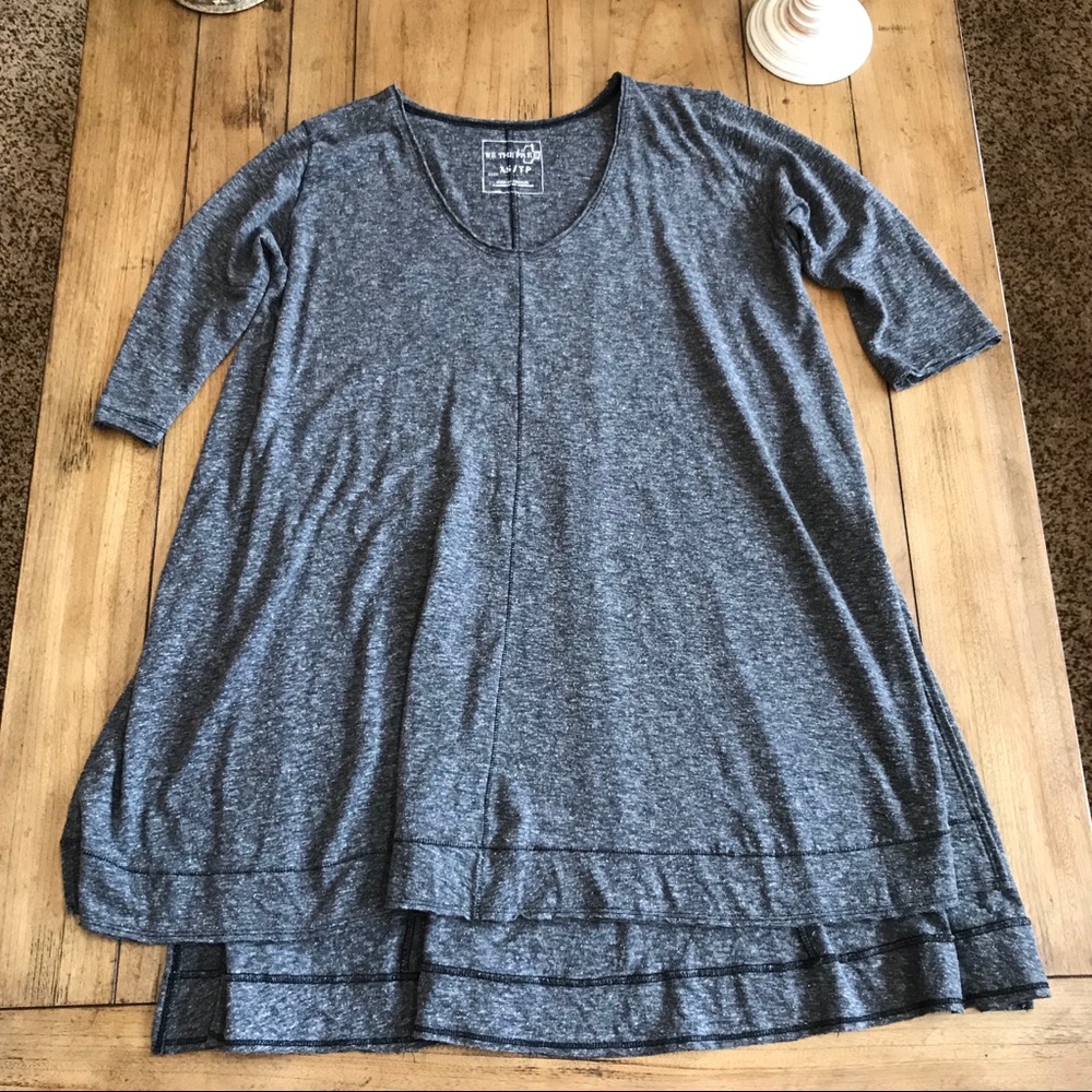 Free People Black Long Shirt